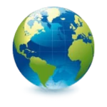 world map android application logo